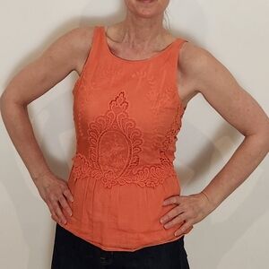 Orange Sleeveless Top
